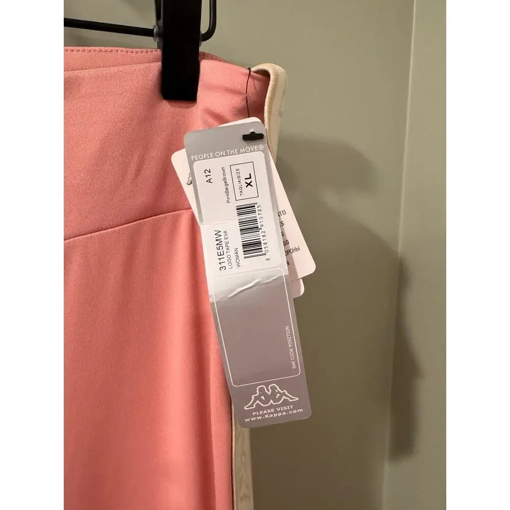 Kappa Women’s Pink Logo Athletic Set T-Shirt & Leggings 2-Piece Outfit New L/XL - Picture 8 of 10